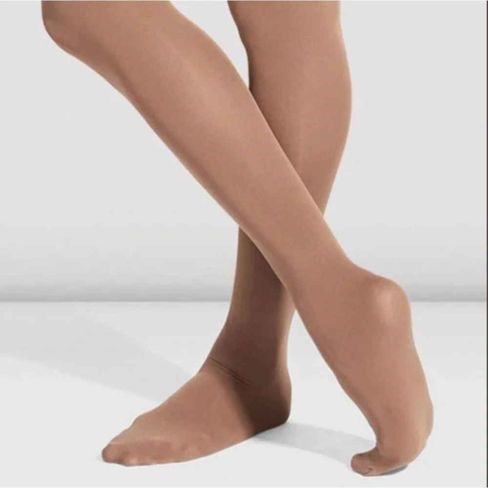 Sansha Pink Leather Ballet Slippers Size 4.5 + Bloch Tights Toddler New NWT